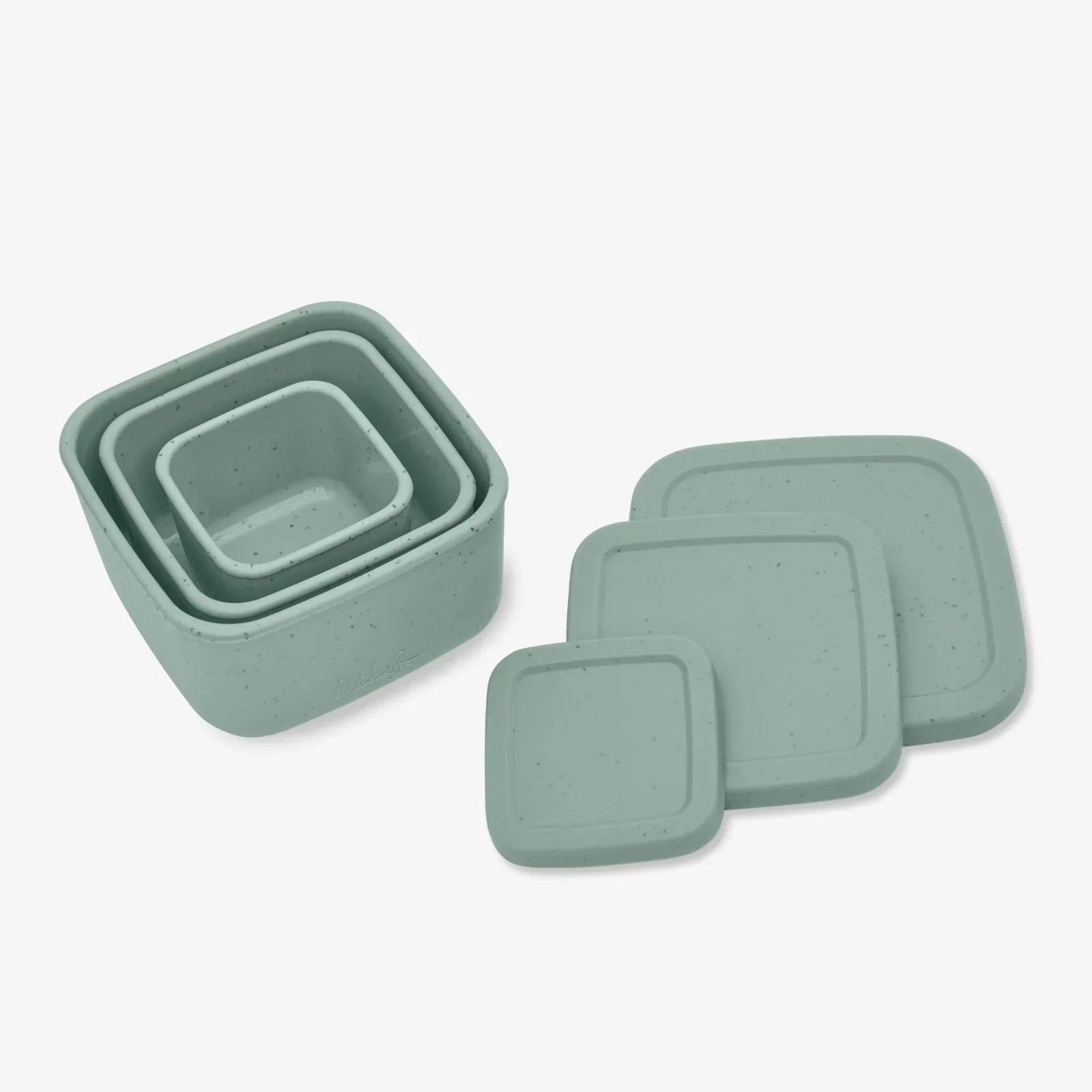 Kikkaboo Platinum Silicone Snack Box Set 3  Sage Age- 6 Months & Above