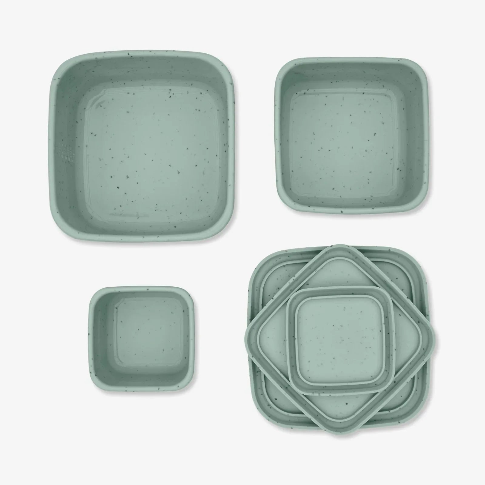 Kikkaboo Platinum Silicone Snack Box Set 3  Sage Age- 6 Months & Above