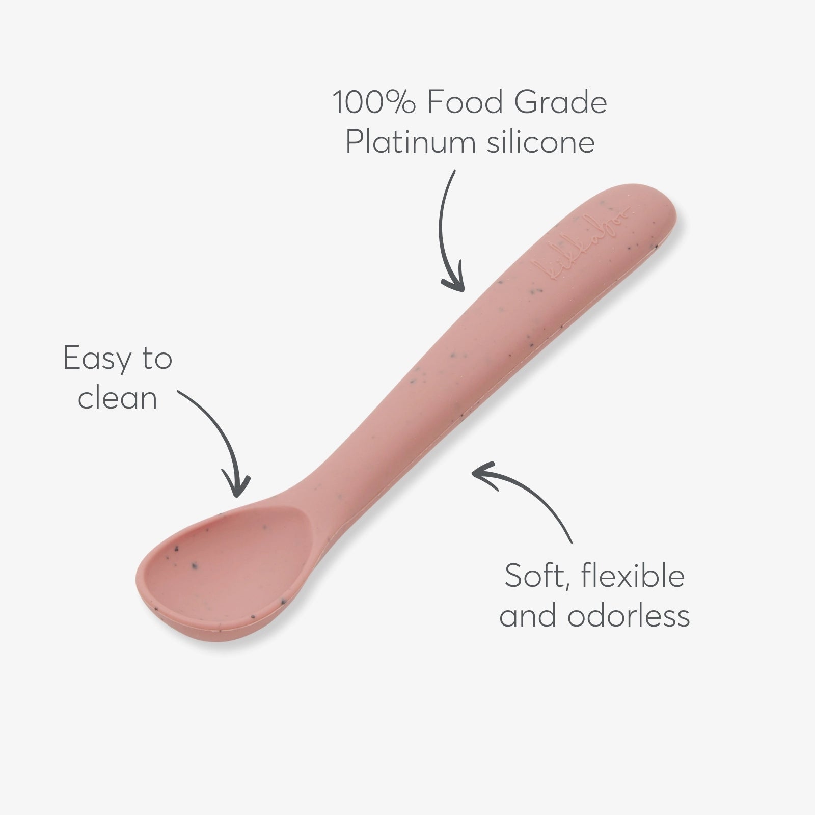 Kikkaboo Platinum Silicone Spoon Blush Pink  Age- 6 Months & Above
