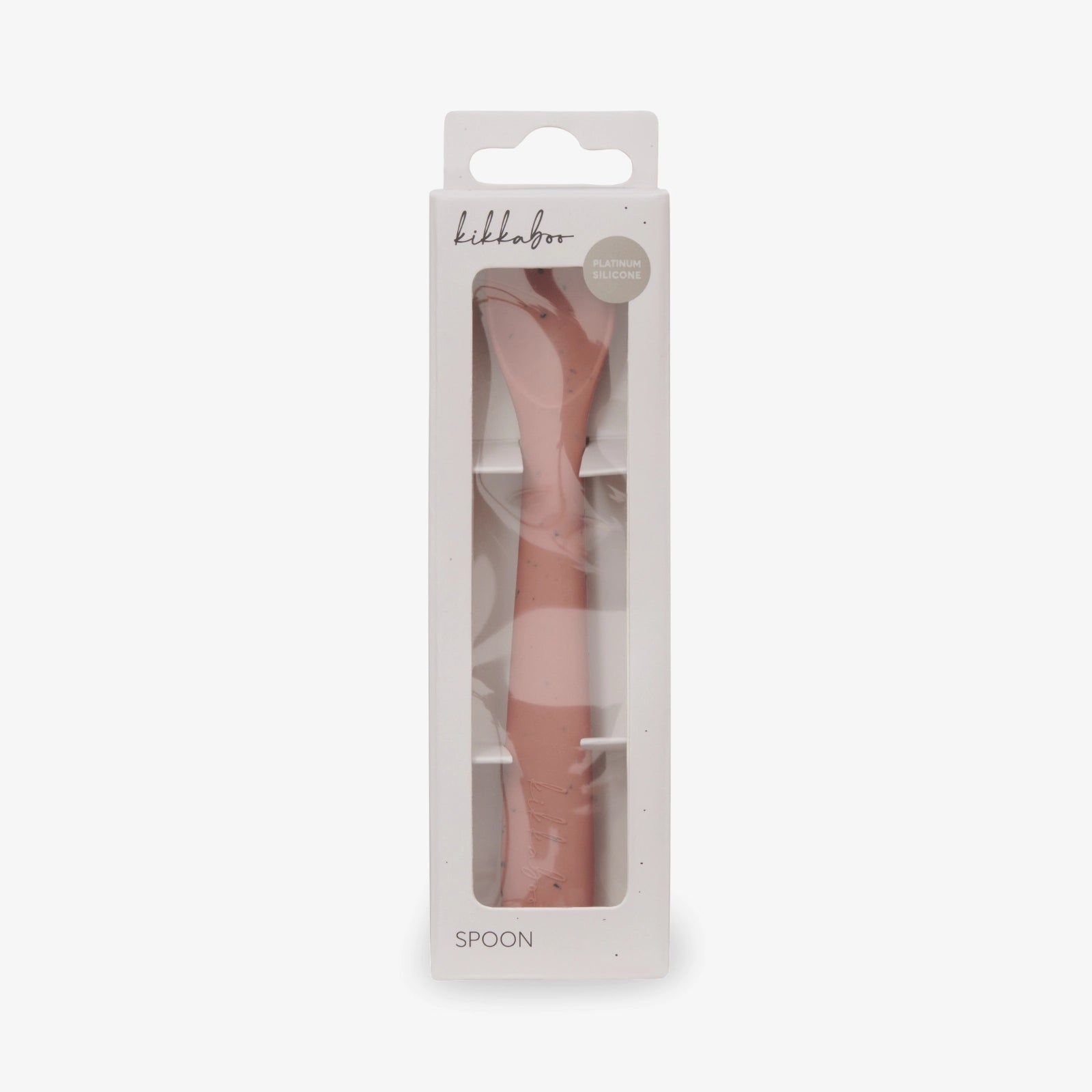 Kikkaboo Platinum Silicone Spoon Blush Pink  Age- 6 Months & Above