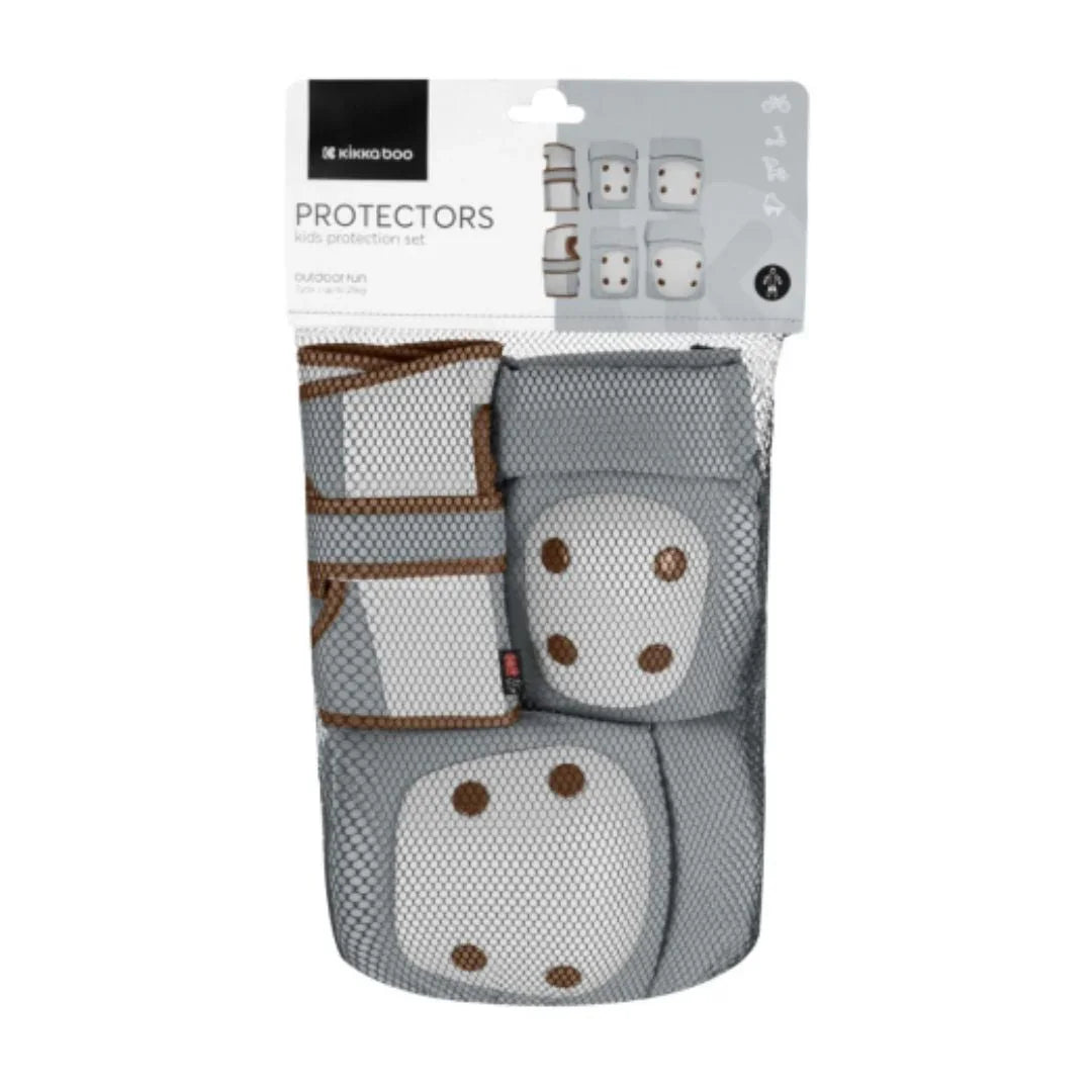 Kikkaboo Protectors For Knees And Elbows Grey Age- 2 Years to 12 Years