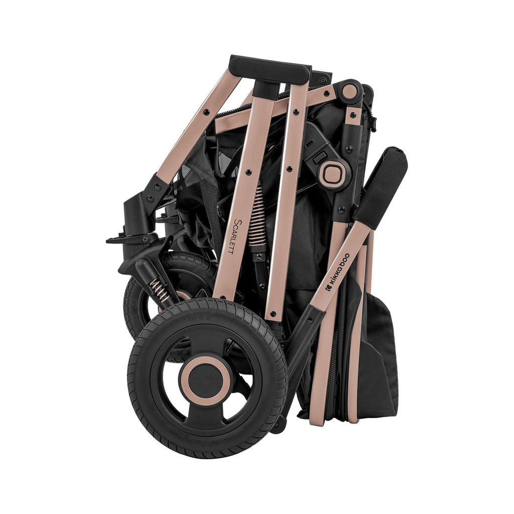 Kikkaboo Scarlett 2-In-1 Travel System Stoller with Transferable Seat Black Age-Newborn & Above (Holds upto 15 Kg)