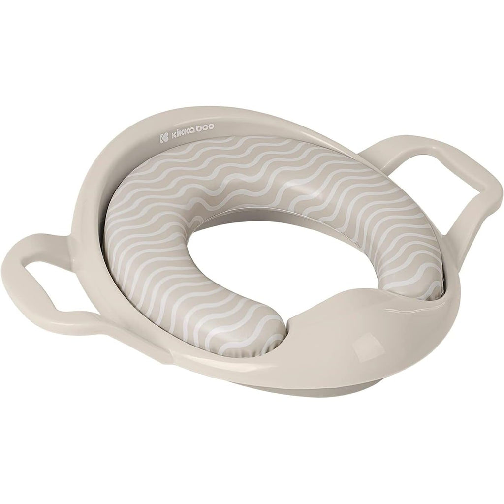 Kikkaboo Shape of Sea Toddlers Toilet Seat  Adapter with Handles Beige Age- 12 months to 6 Years 