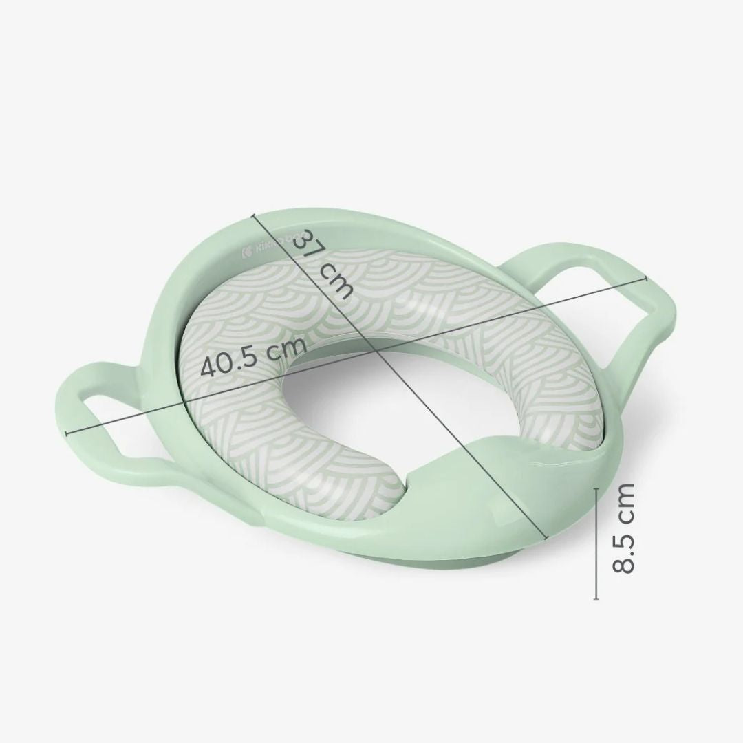 Kikkaboo Shape of Sea Toddlers Toilet Seat Adapter with Handles Mint Green Age- 12 months to 6 Years