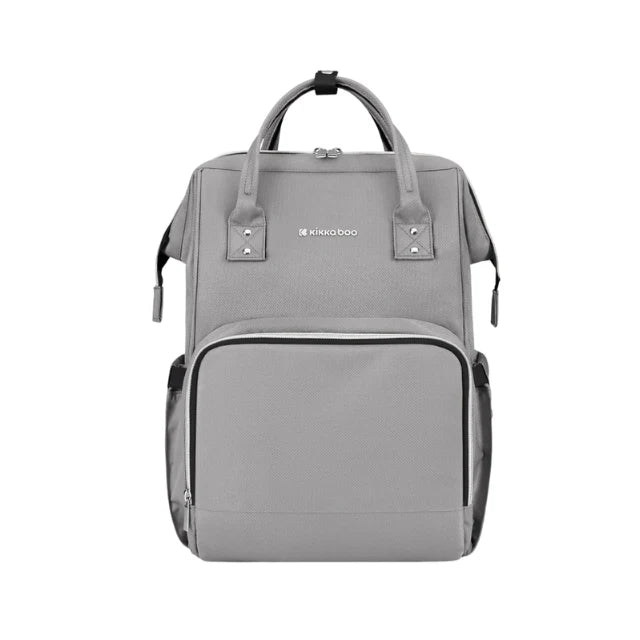Kikkaboo Siena 2-in-1 Mama Diaper& Travel Backpack Light Grey with Silver Trim