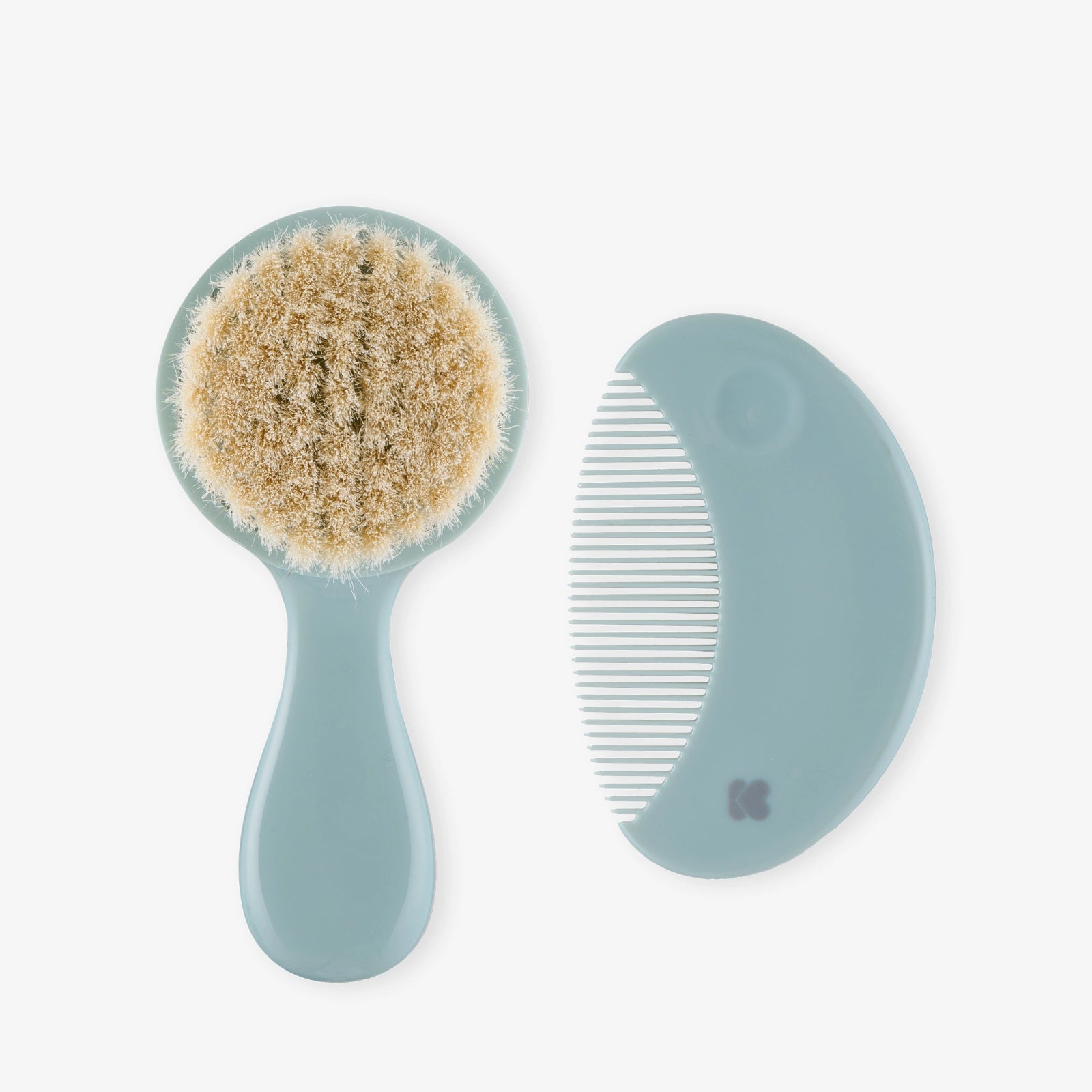 Kikkaboo Sleepy Sheep Comb & Brush with Natural Bristles Grey Age- Newborn & Above