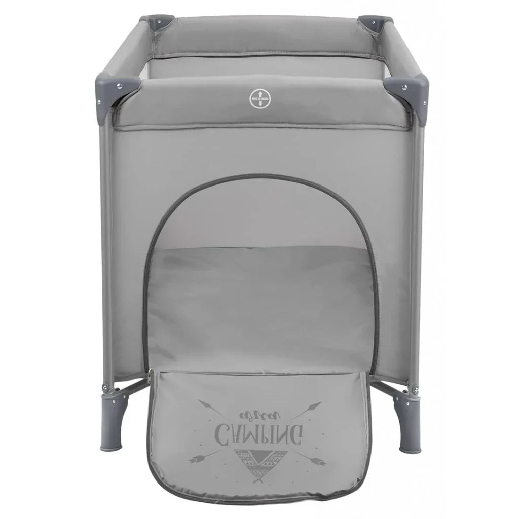 Kikkaboo So Gifted Level 1 Foldable Baby Cot/Travel Bed Grey Age-6 Months to 36 Months (Holds upto 15 Kg)