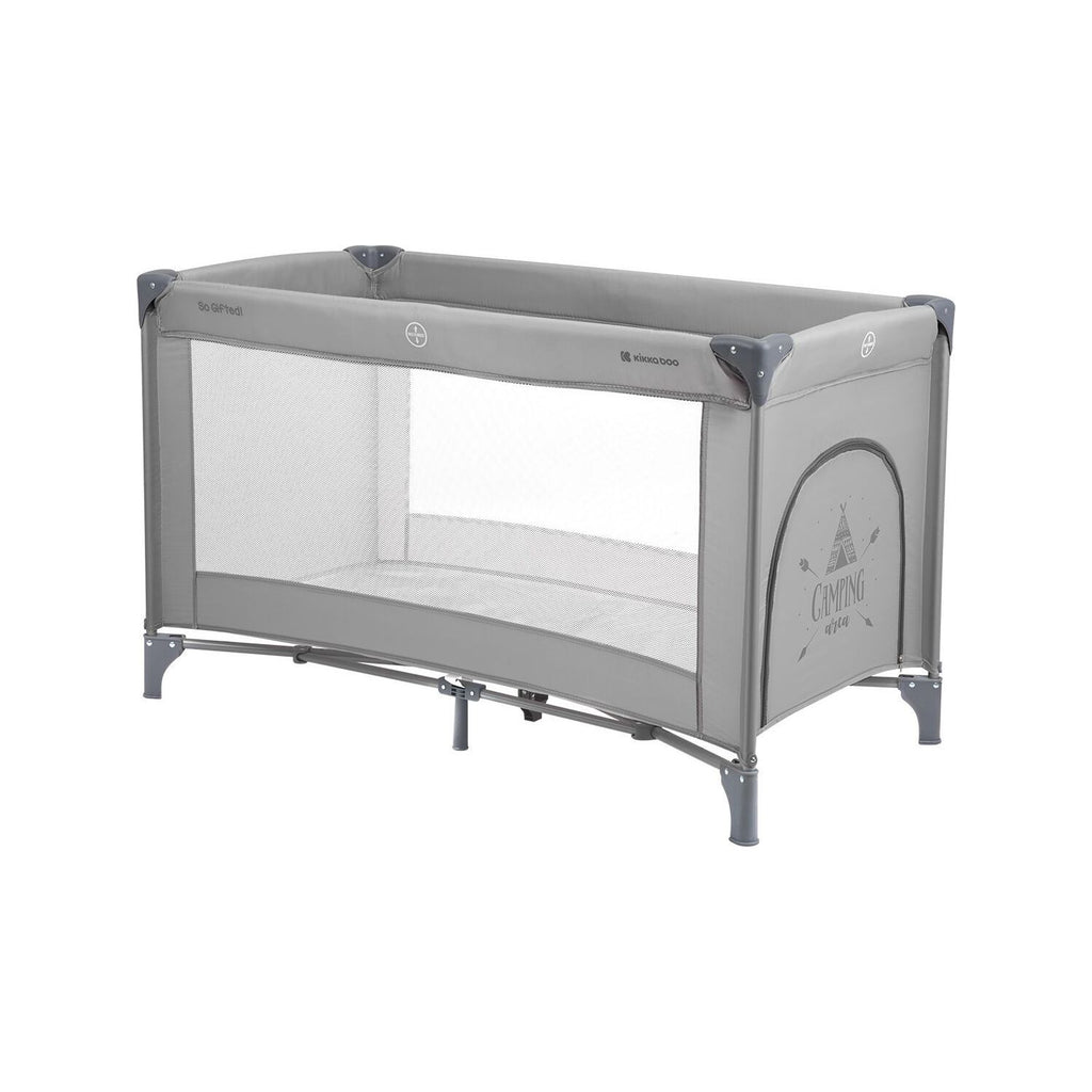 Kikkaboo So Gifted Level 1 Foldable Baby Cot/Travel Bed Grey Age-6 Months to 36 Months (Holds upto 15 Kg)