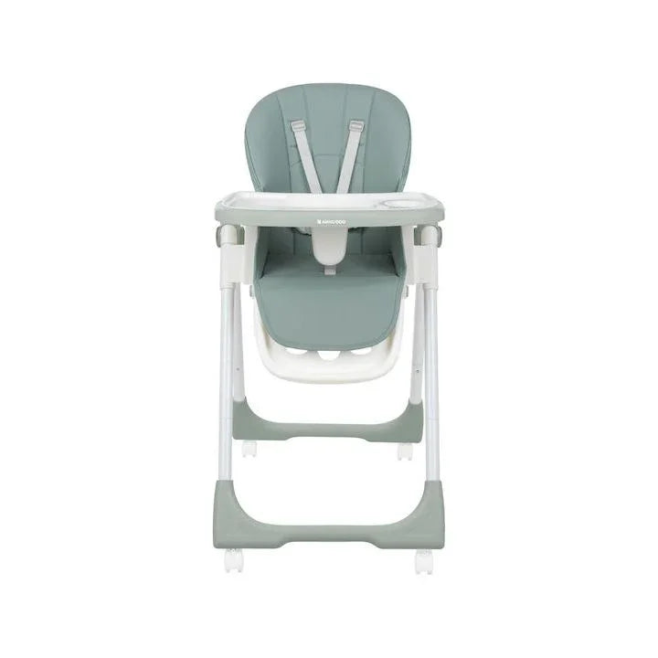 Kikkaboo Spicy Folding Dining Chair with Metal Frame & Leather Seat Mint Age-6 Months & Above
