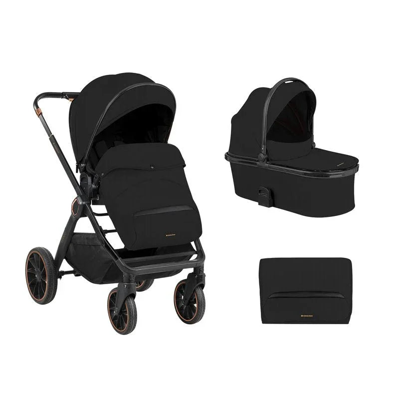 Kikkaboo Tiffany 2-In-1 Stroller With Carrycot Black Age- Newborn upto 22 Kg