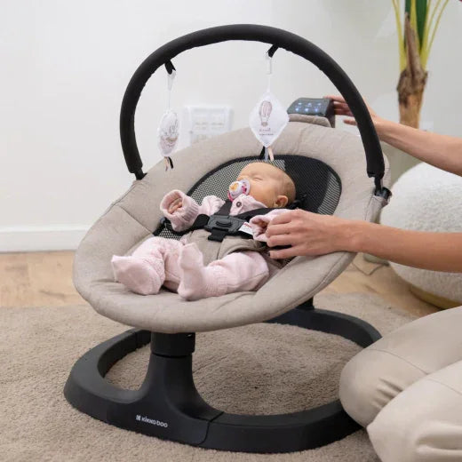 Kikkaboo Zazu Baby Electrical Rocking Swing Beige  Age- Newborn & Above ( Holds upto 9kg as Rocking & 22kg as Stationary)