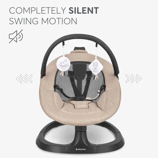Kikkaboo Zazu Baby Electrical Rocking Swing Beige  Age- Newborn & Above ( Holds upto 9kg as Rocking & 22kg as Stationary)