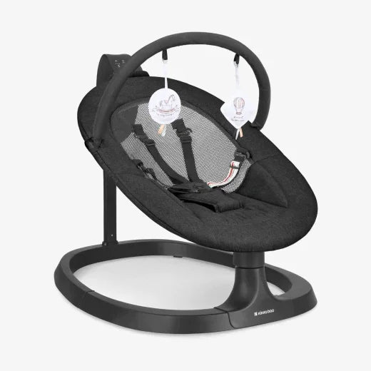 Kikkaboo Zazu Baby Electrical Rocking Swing Black Age- Newborn & Above ( Holds upto 9kg as Rocking & 22kg as Stationary)