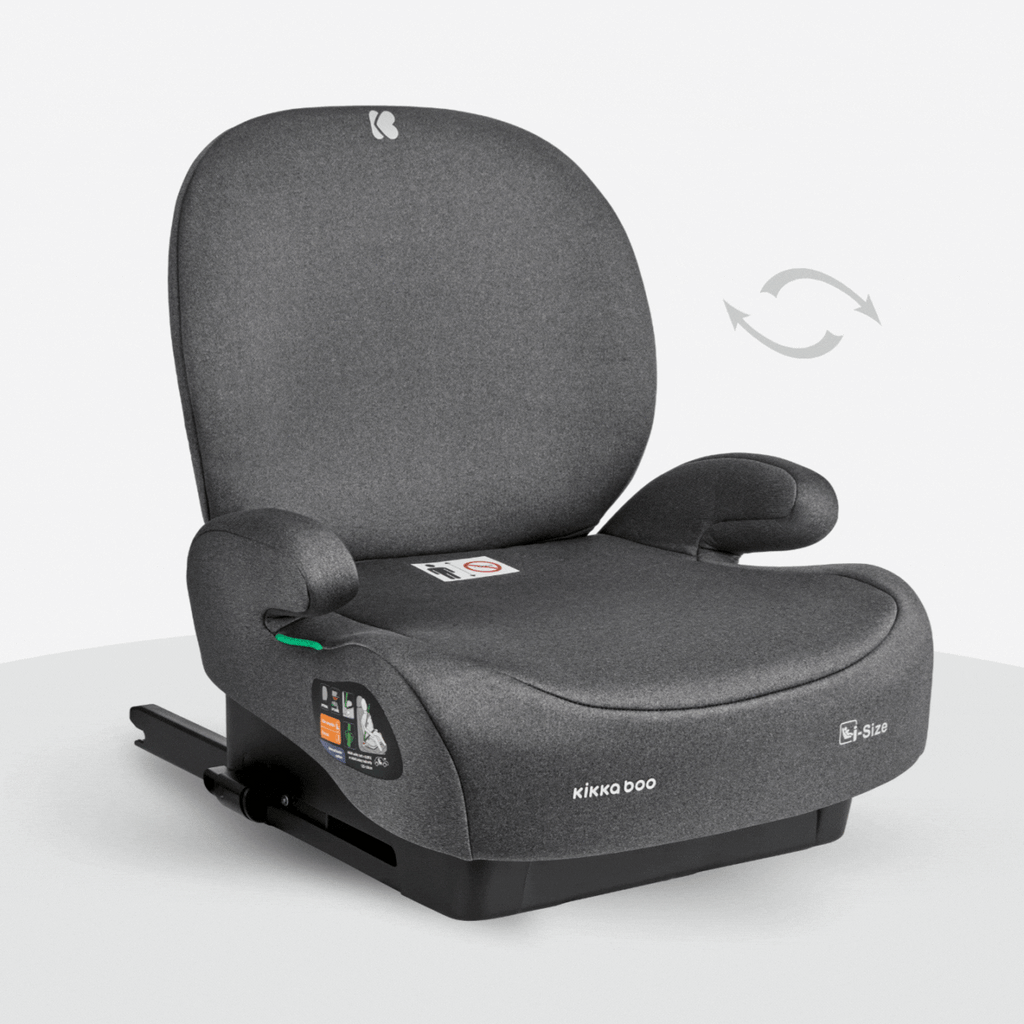 Kikkaboo i-Boost i-SIZE Car seat 125-150 cm  Dark Grey Age- 7 Years to 12 Years