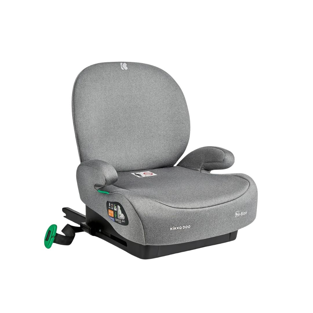 Kikkaboo i-Boost i-SIZE Car seat 125-150 cm Light Grey Age- 7 Years to 12 Years