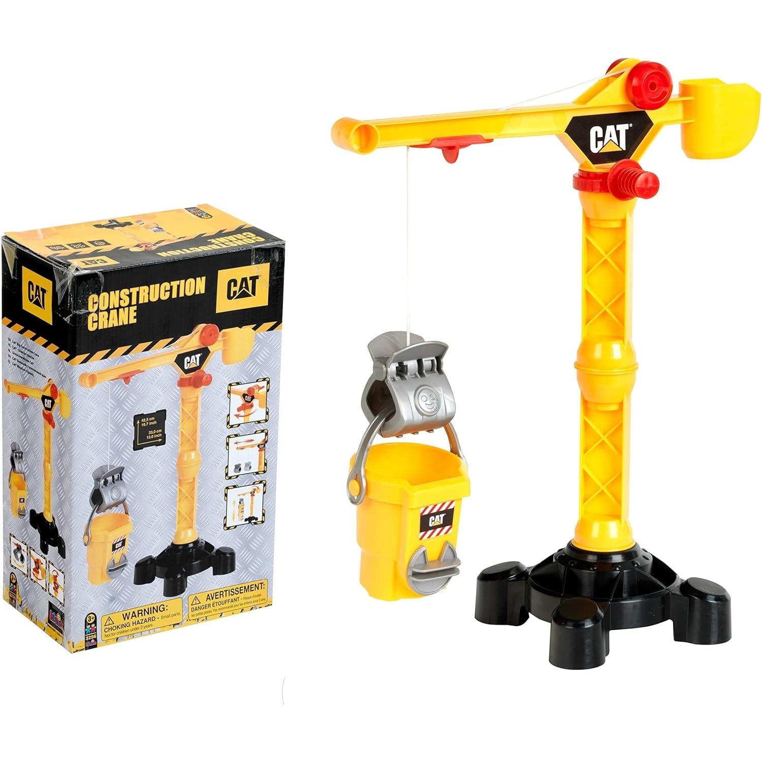 Klein Theo Caterpillar Building Site Crane Yellow Black Age 3 Years Above Peekaboo