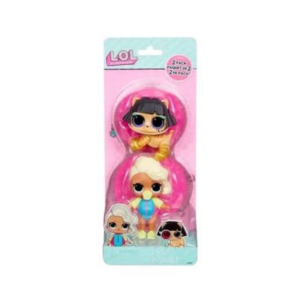 L.O.L. Surprise Doll Tot + Pet (Surfer Babe + Ancient Meow) Pack of 2 987802/819 Age- 3 Years & Above