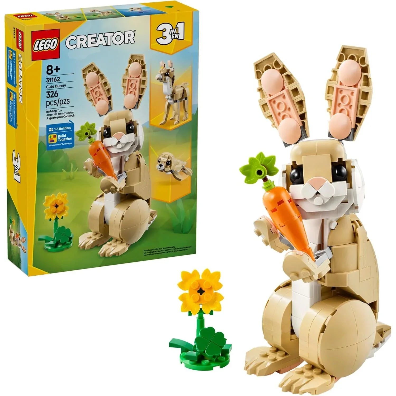 LEGO 3 in 1 Cute Bunny Building Blocks Toys 31162 Age- 10 Years & Above