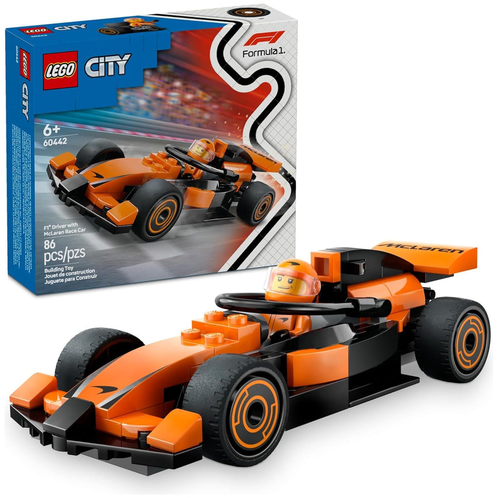 LEGO 60442 F1® Driver with McLaren Race Car Building Playset Age- 8 Years & Above