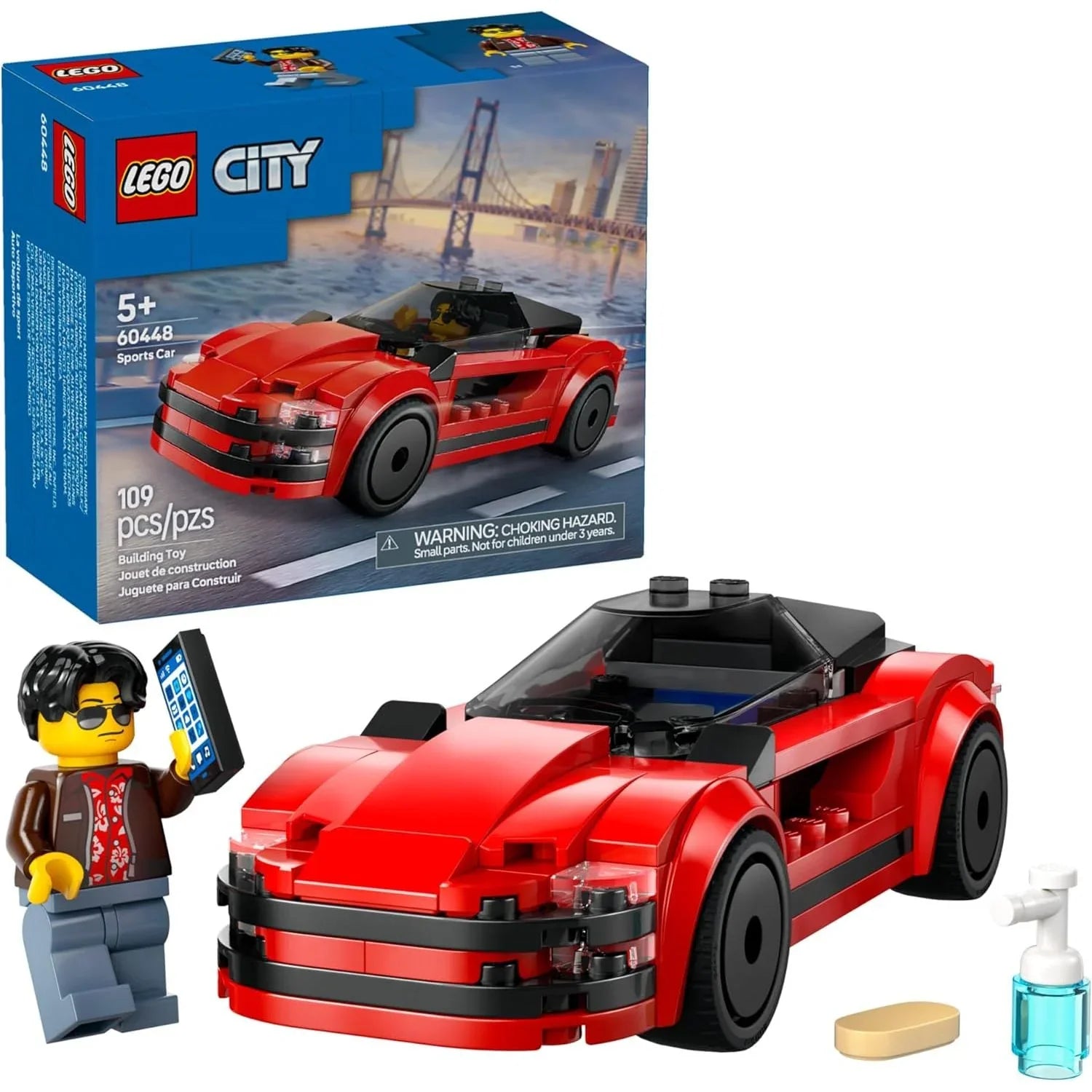 LEGO 60448 Red Sports Car Building Playset Age- 8 Years & Above