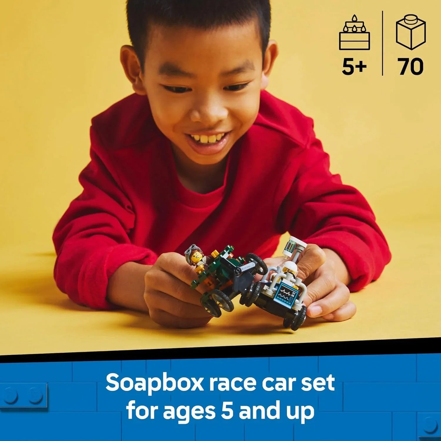 LEGO 60459 Airplane vs. Hospital Bed Race Car Pack Building Playset Age- 5 Years & Above