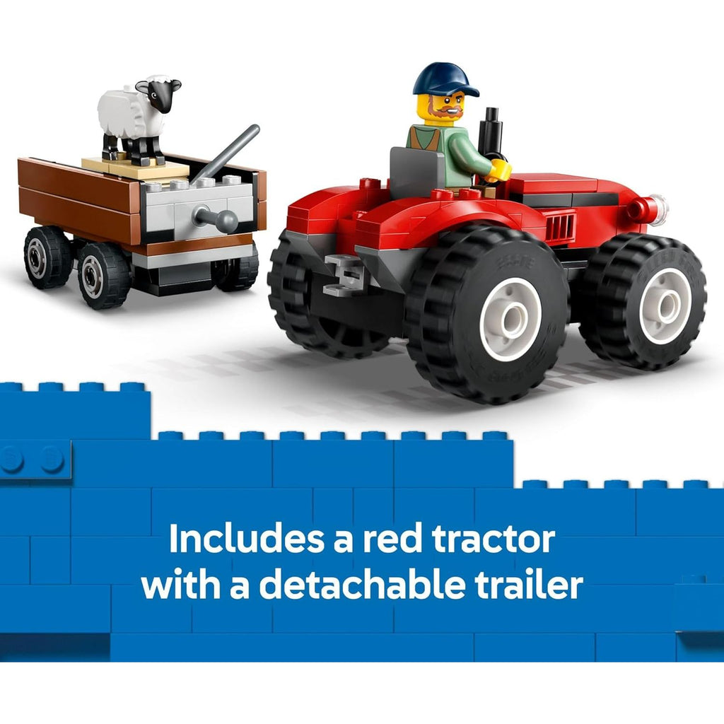 LEGO 60461 Red Farm Tractor with Trailer & Sheep Building Playset Age- 4 Years & Above