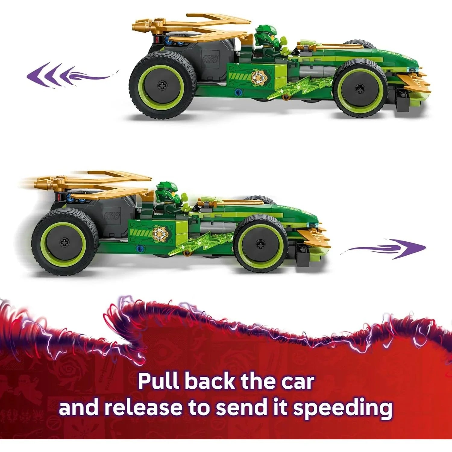 LEGO 71828 Lloyd's Pull-Back Race Car Building Playset Age- 6 Years & Above