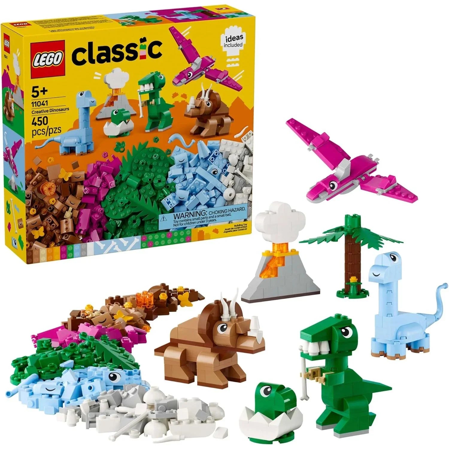 LEGO Classic Creative Dinosaurs Building Toy Playset 11041 Age- 4 Years & Above