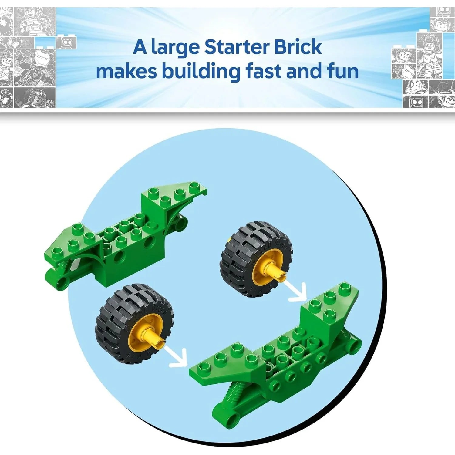 LEGO Marvel Spidey & His Amazing Friends Spin & Electro Dinosaur Vehicle Chase 11198 Building Blocks Toys Age- 4 Years & Above