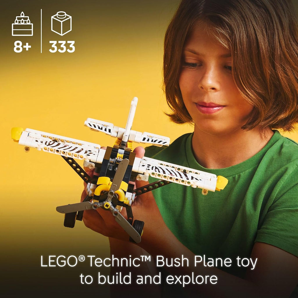 LEGO Technic Bush Plane Aircraft Toy Vehicle Gift Set for Kids 42198 Building Blocks Toys Age- 8 Years & Above