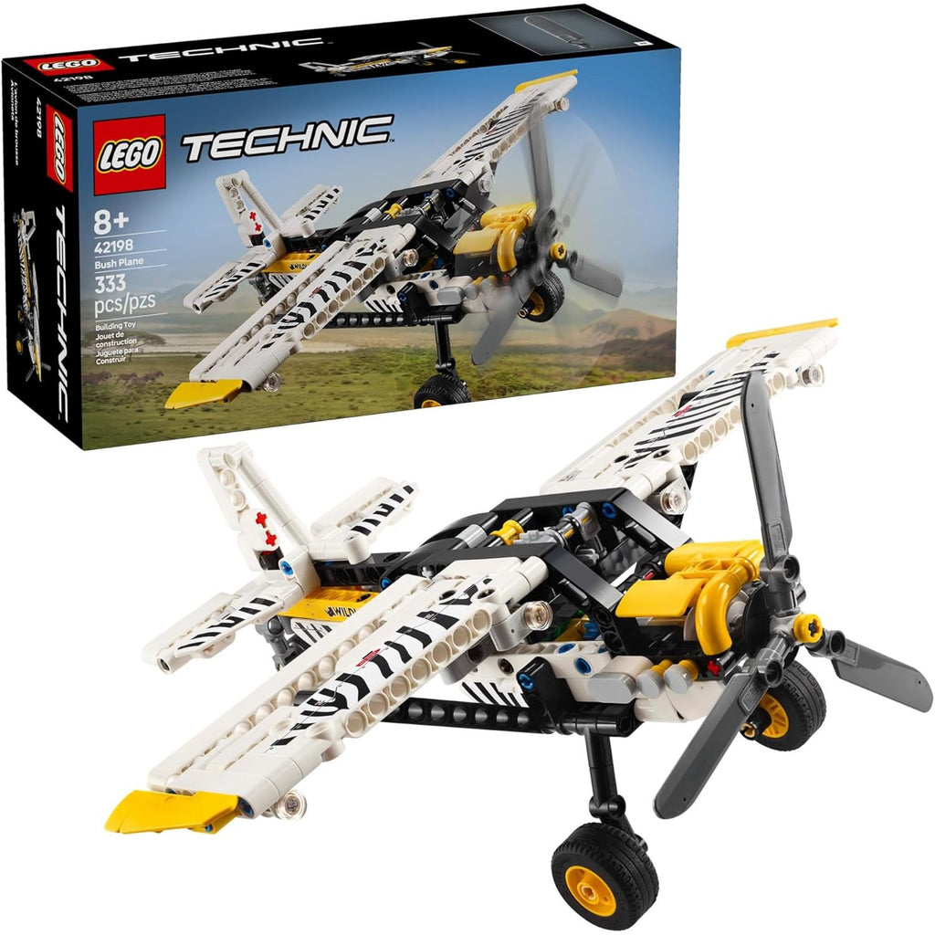 LEGO Technic Bush Plane Aircraft Toy Vehicle Gift Set for Kids 42198 Building Blocks Toys Age- 8 Years & Above