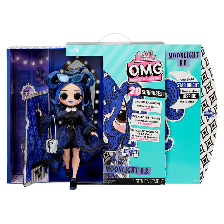 LOL Surprise OMG Moonlight B.B. Dress Up Doll Set with 20 Surprises Multicolor Age- 3 Years & Above