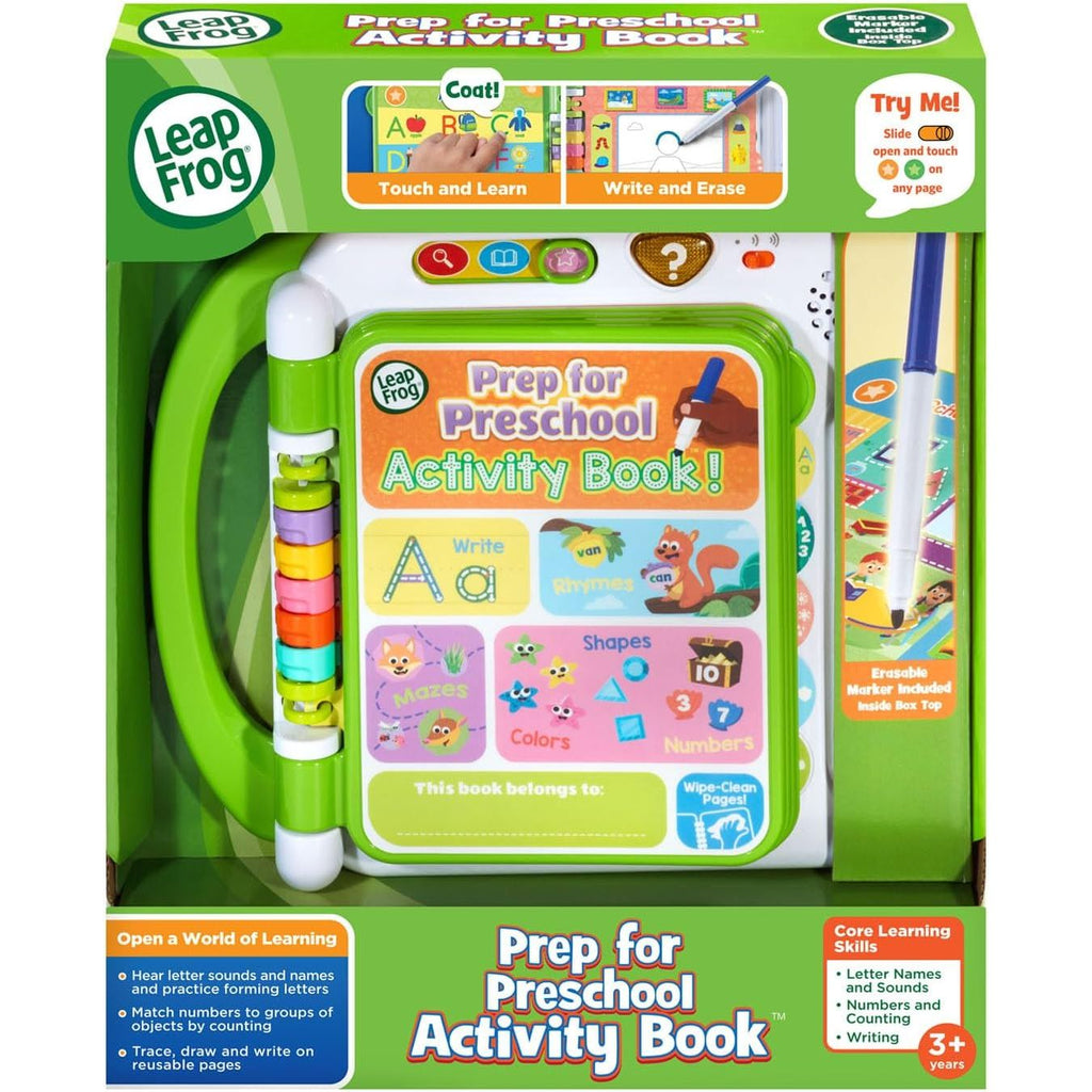 LeapFrog Prep For Preschool Activity Book 80-614903 White/Green Age- 12 Months & Above