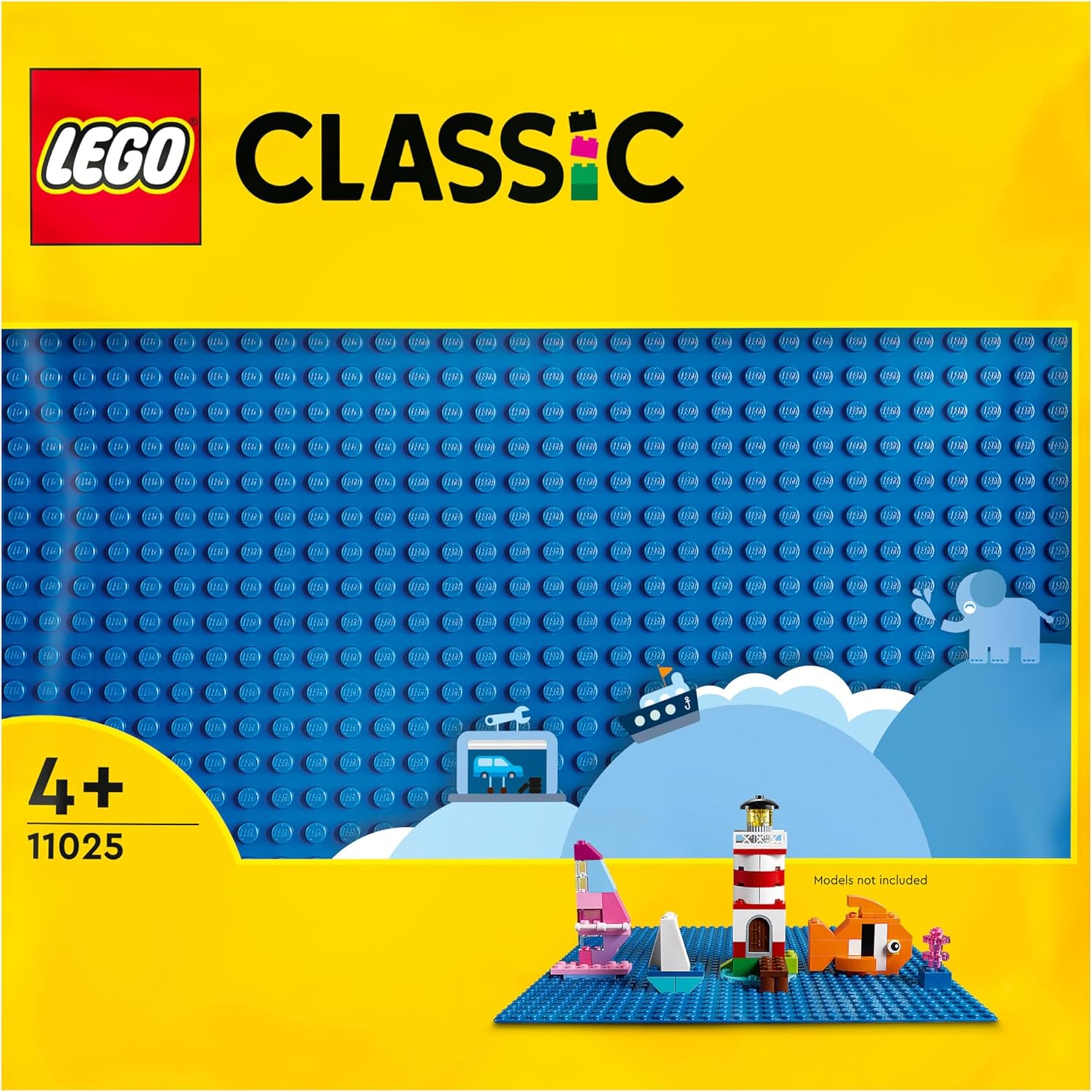 Lego Baseplate Kids Building Blocks (32 x 32 cm) Blue 11025 Age-