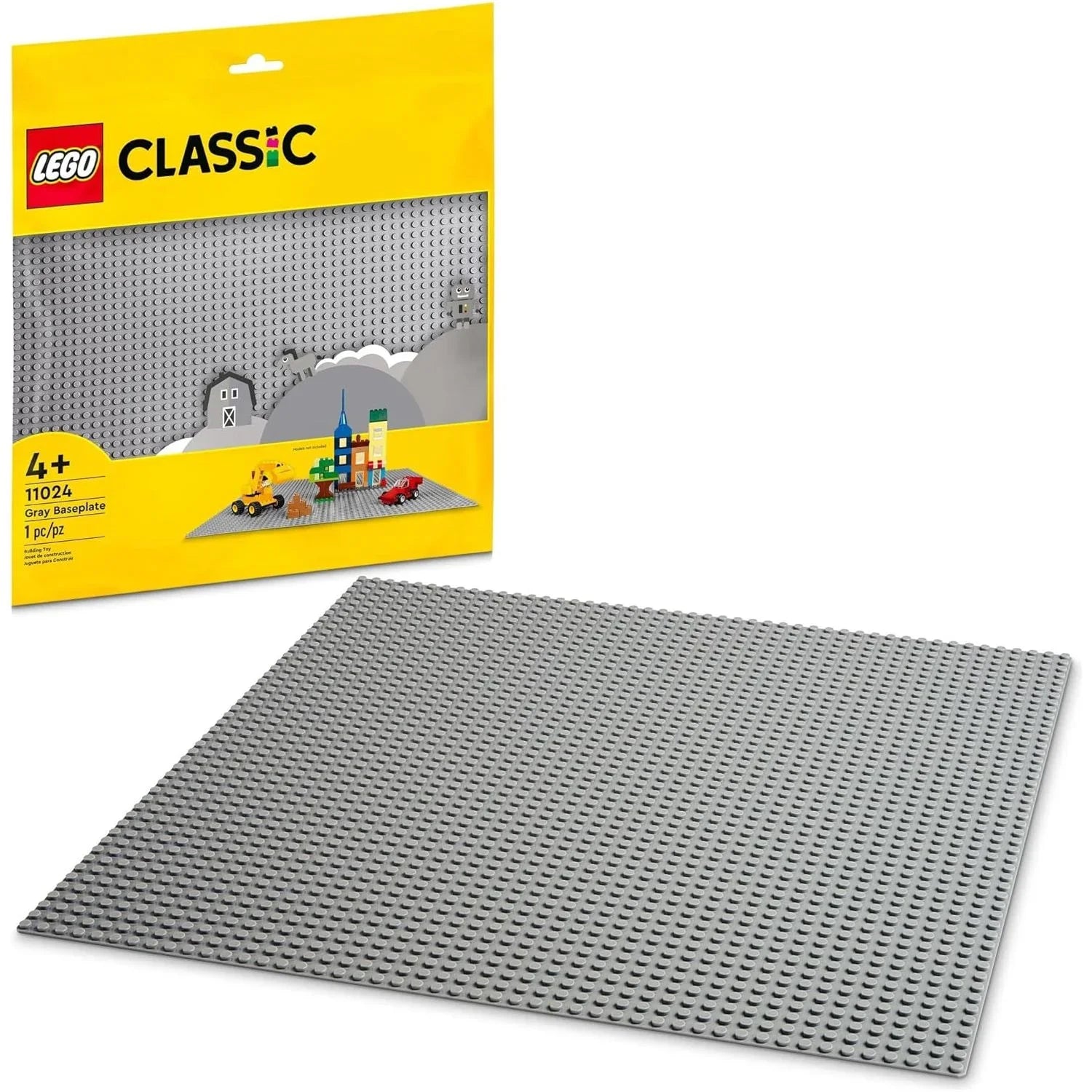 Lego Baseplate Kids Building Blocks (48 x 48 cm) Grey 11024 Age- 5 Years & Above
