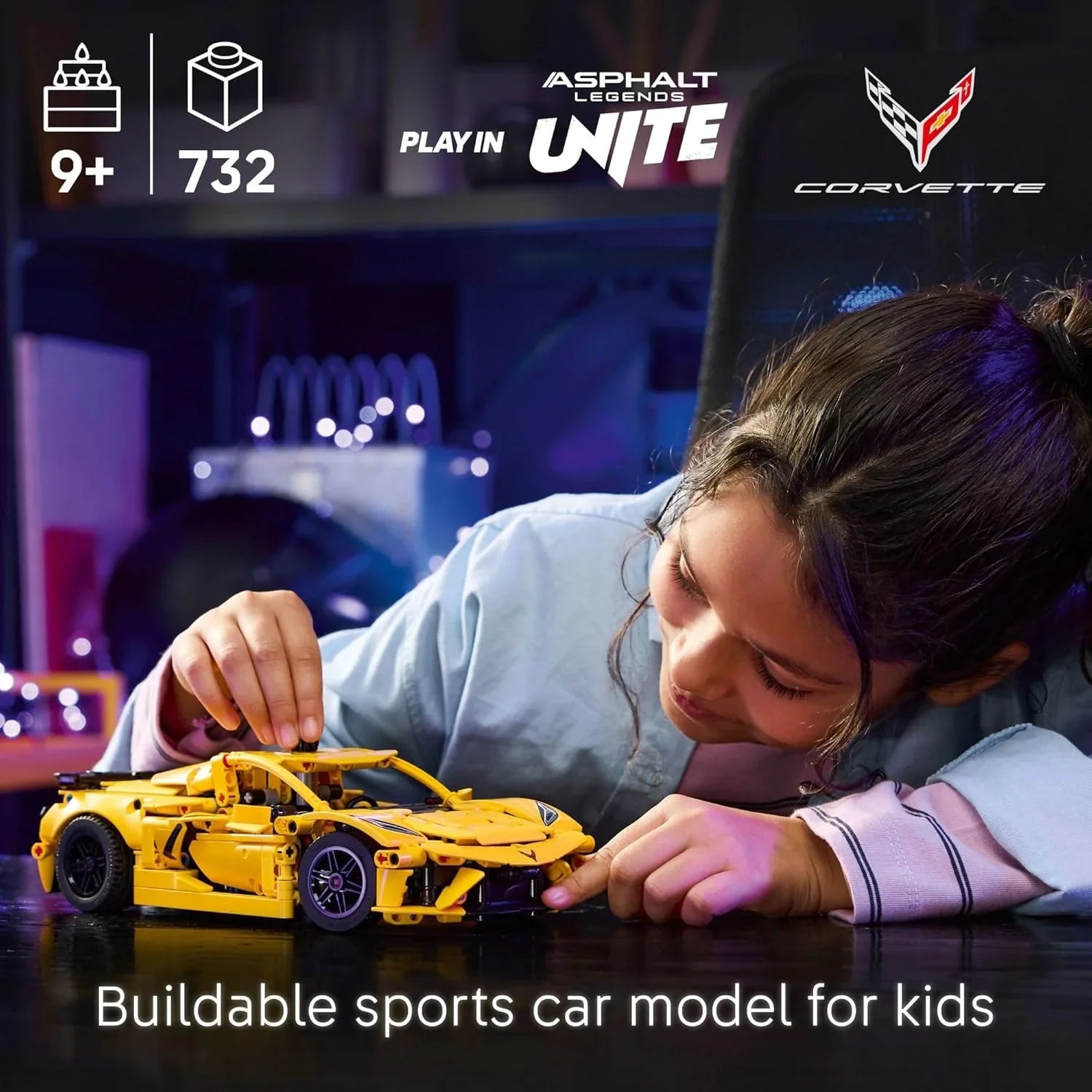 Lego Chevrolet Corvette Stingray Car Kids Building Blocks 42205 Age- 9 Years & Above