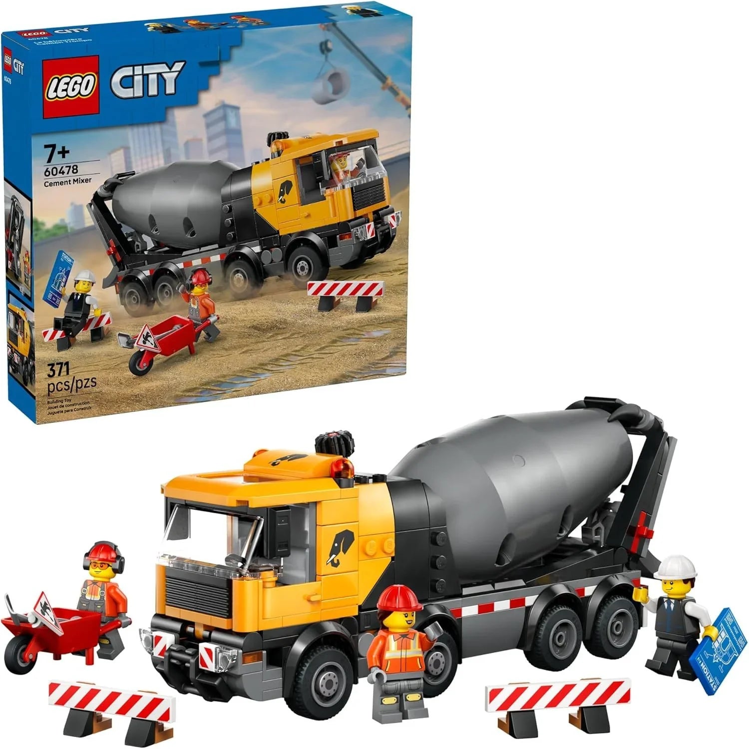 Lego City Cement Mixer Truck 60478 Age- 7 Years and Above