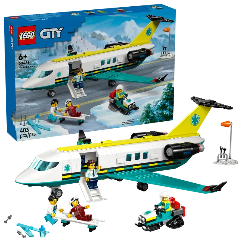 Lego City Emergency Air Ambulance Airplane Building Blocks 60465 Age- 6 Years & Above