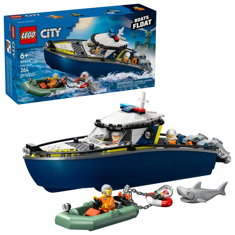 Lego City Police Boat Chase Building Blocks 60456 Age- 4 Years & Above