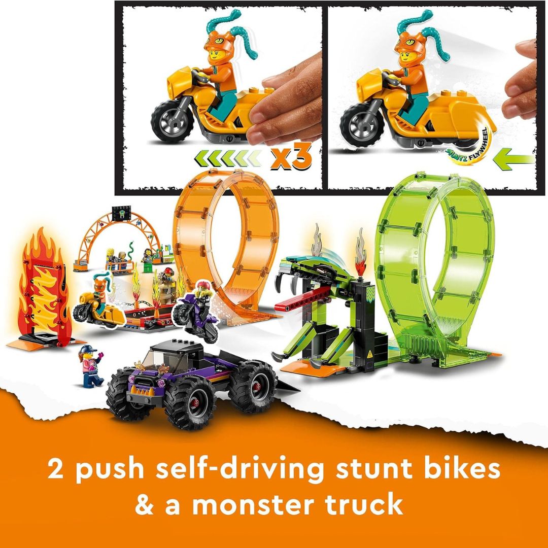 Lego City Stuntz Double Loop Stunt Arena Set Age- 7 Years & Above