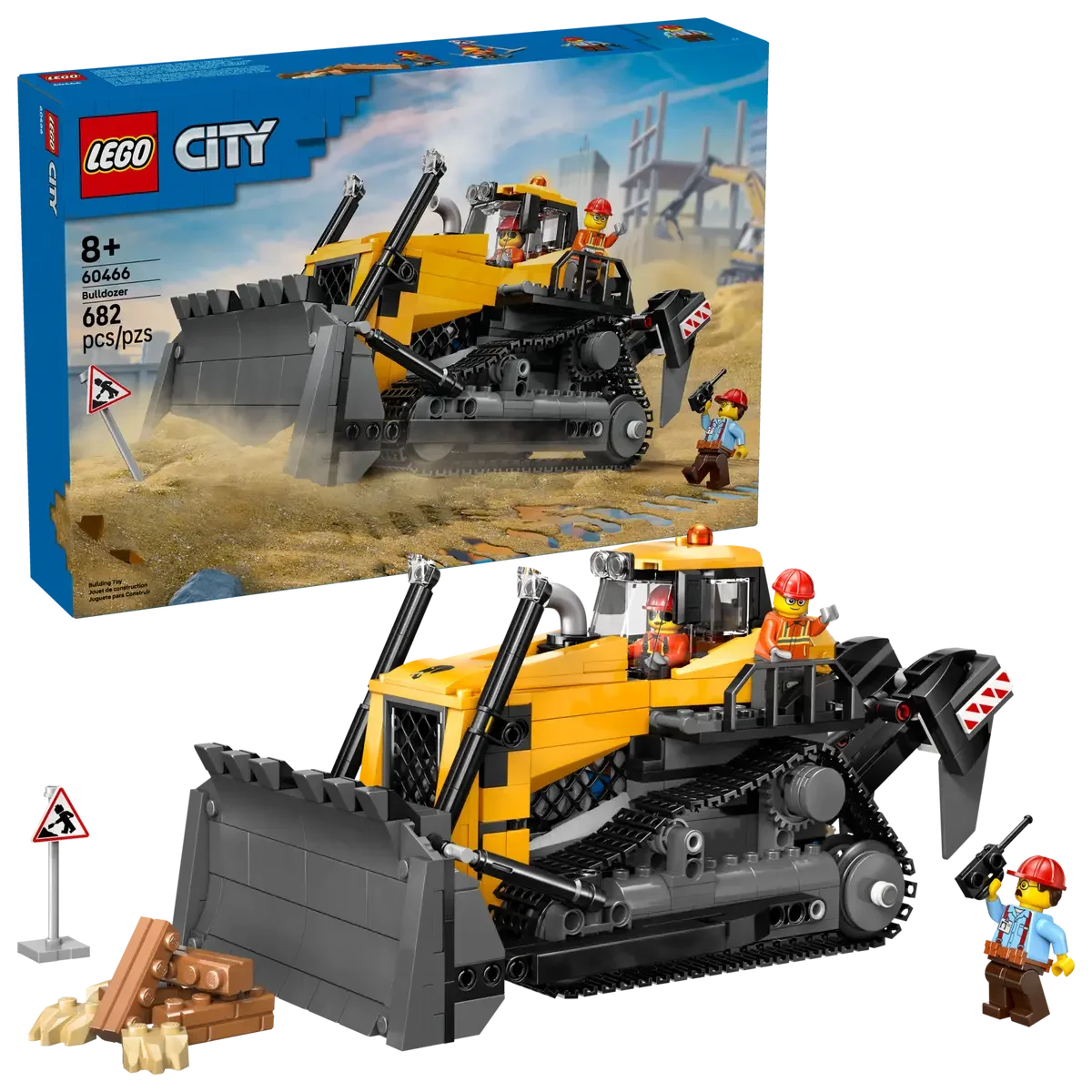 Lego City Yellow Bulldozer Building Blocks 60466 Age- 6 Years & Above