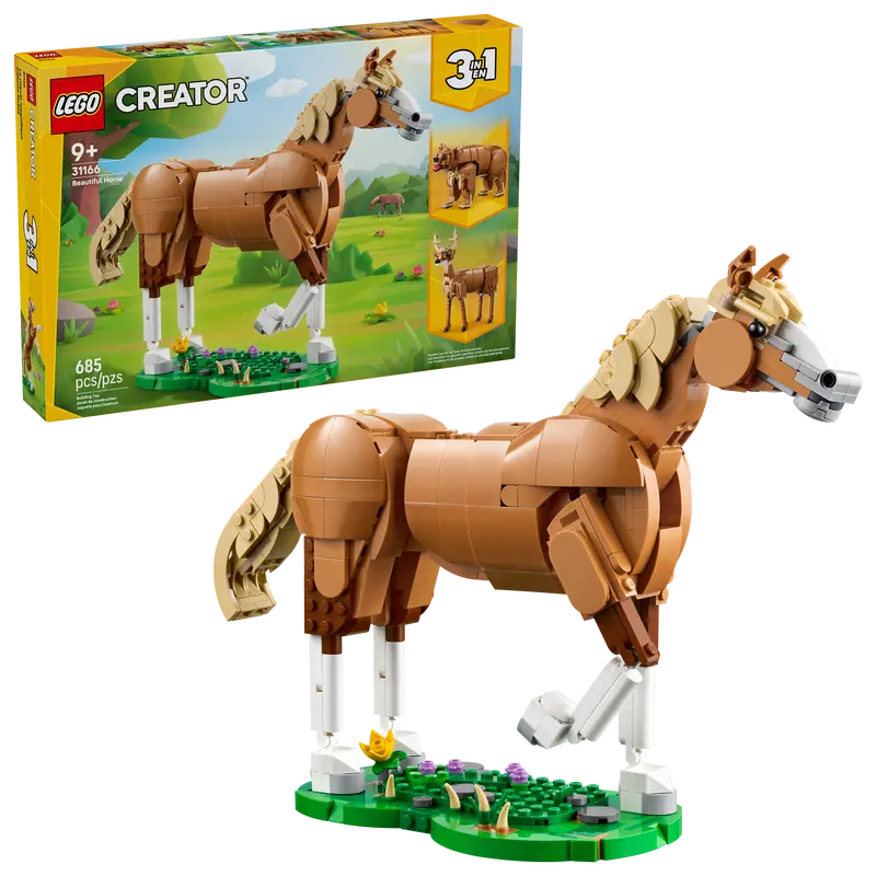 Lego Creator 3 In 1 Beautiful Horse Building Blocks 31166 Age- 4 Years & Above