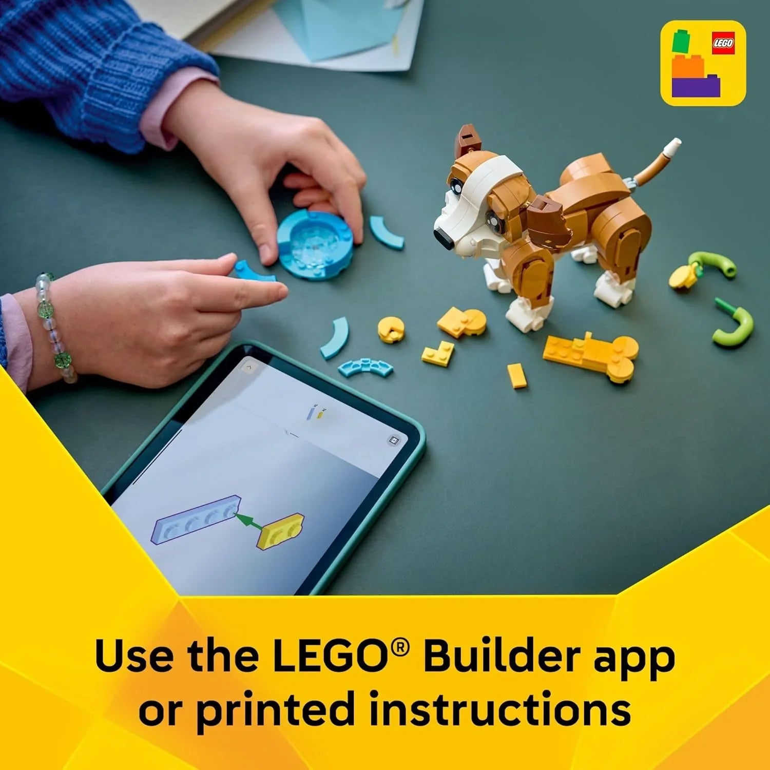 Lego Creator 3 in 1 Cute Animals: Playful Puppy Dog 31382 Age- 8 Years and Above