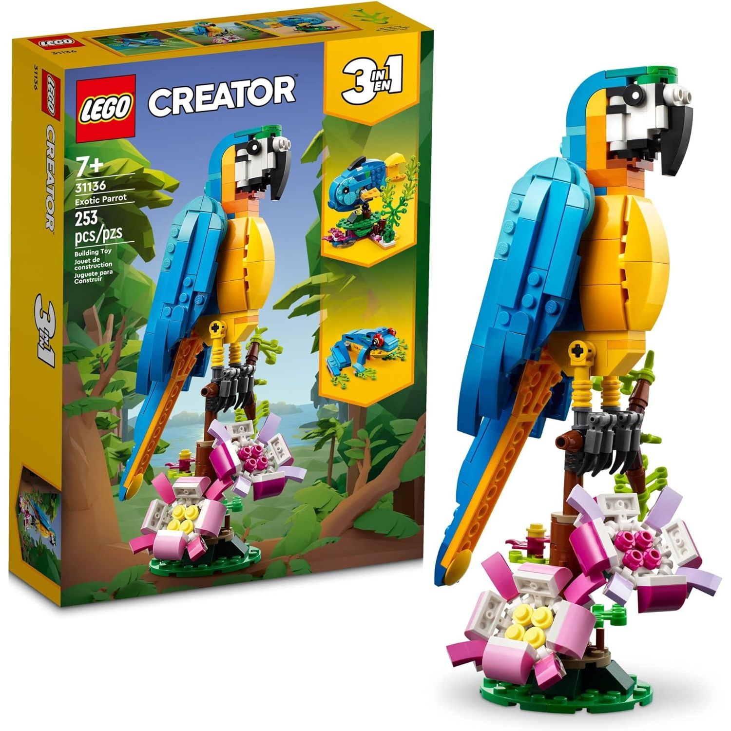 Lego Creator 3 in 1 Exotic Parrot 31136 Age- 7 Years & Above 