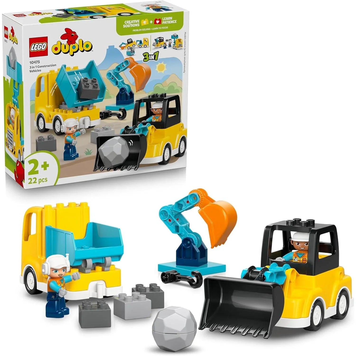 Lego DUPLO 3 in 1 Construction Vehicles 10475 Age- 2 Years and Above