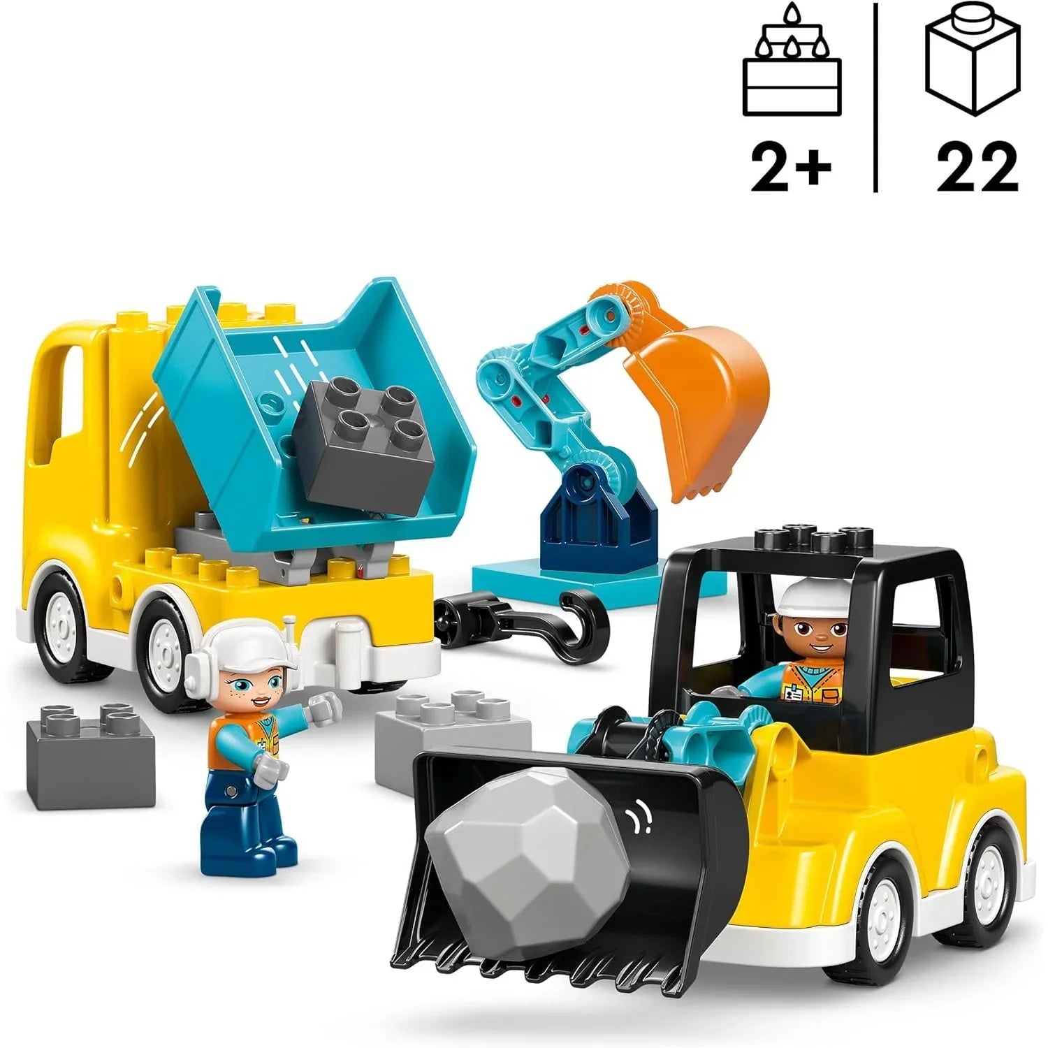 Lego DUPLO 3 in 1 Construction Vehicles 10475 Age- 2 Years and Above