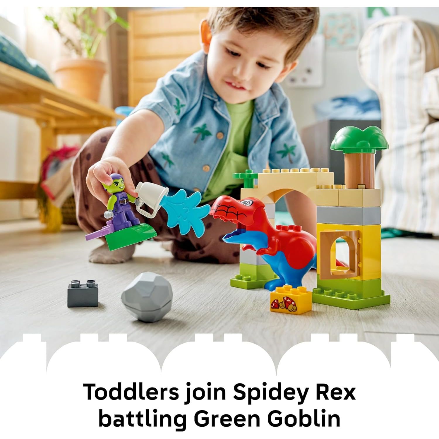 Lego DUPLO Dinosaur Spidey-Rex vs. Green Goblin 10463 Age- 2 Years & Above 