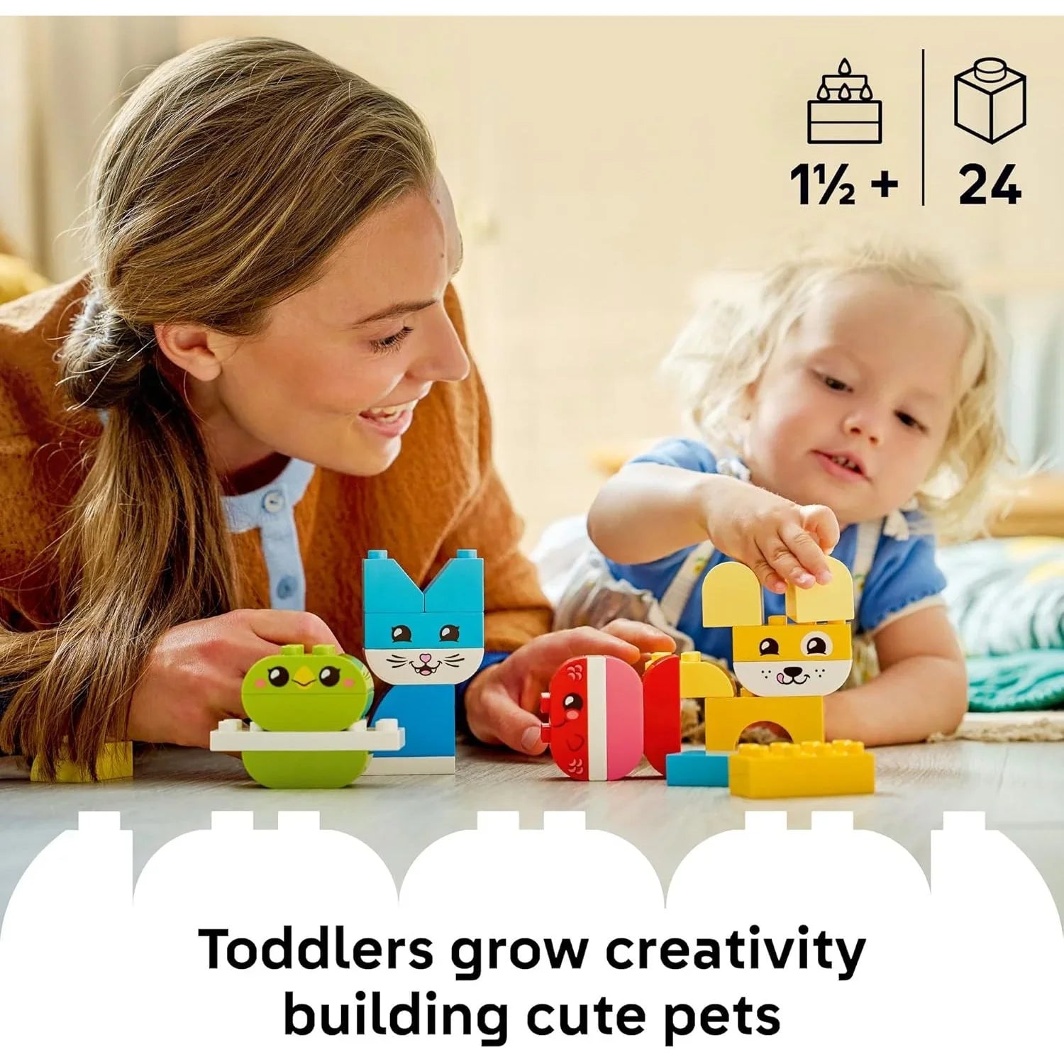 Lego DUPLO My First 3 in 1 Creative Cute Pets 10477 Age- 18 Months and Above