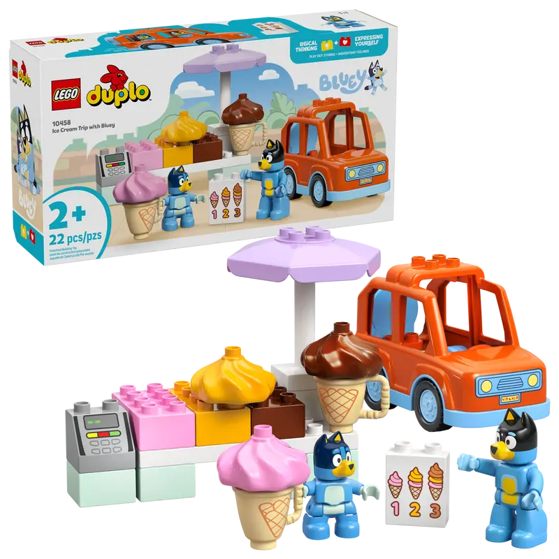 Lego Duplo Ice Cream Trip With Bluey Building Blocks 10458 Age- 5 Years & Above