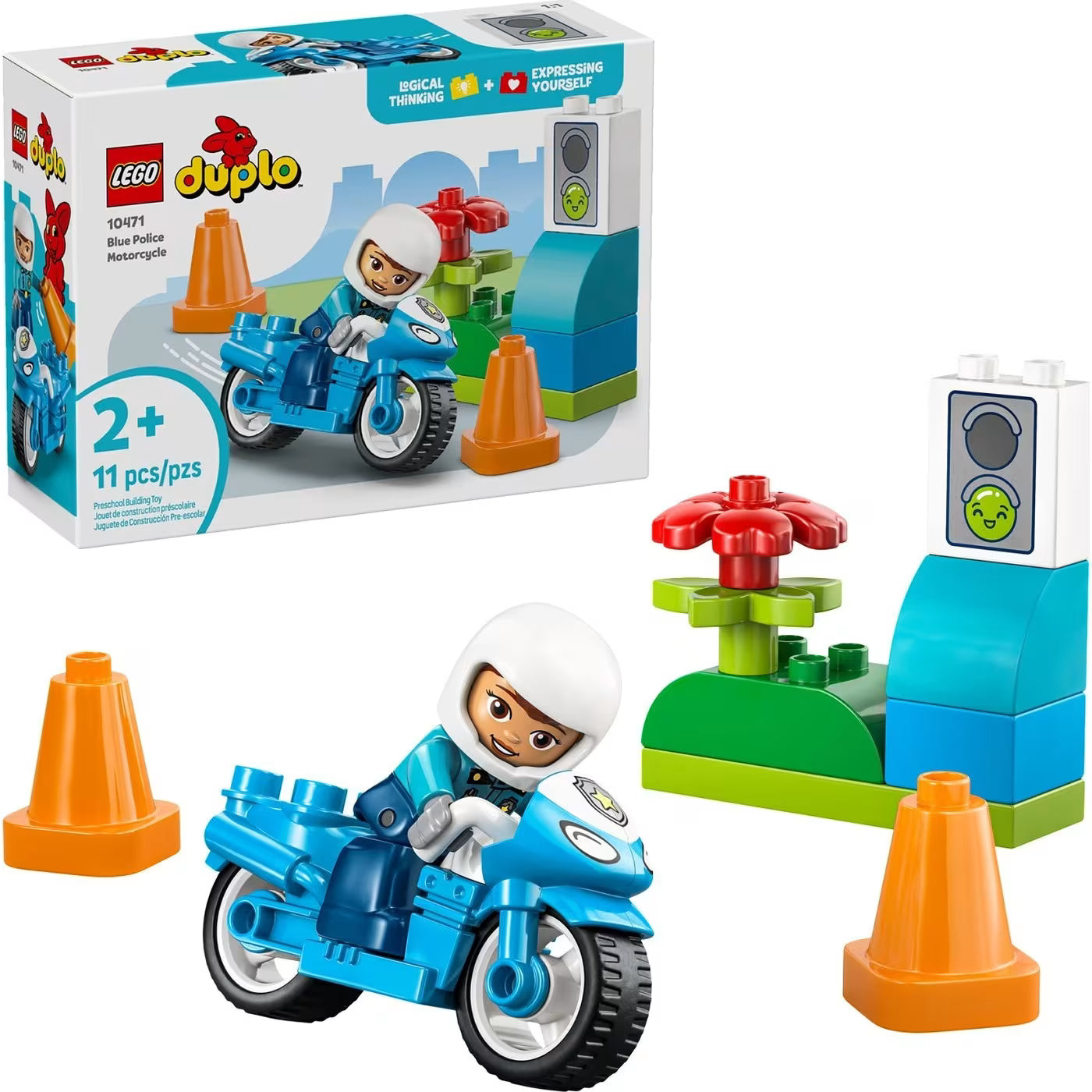 Lego Duplo Town Blue Police Motorbike 10471 Age- 2 Years and Above